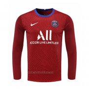 Maillot Paris Saint-Germain Gardien Manches Longues 2020-2021 Rouge