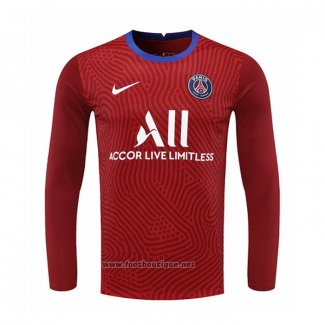 Maillot Paris Saint-Germain Gardien Manches Longues 2020-2021 Rouge