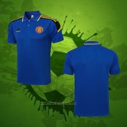 Maillot Polo Manchester United 2021-2022 Bleu