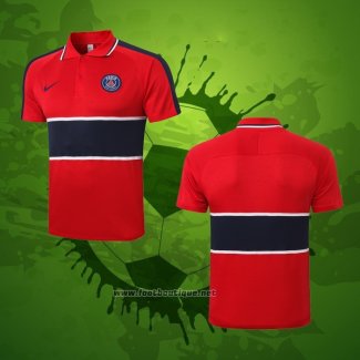 Maillot Polo Paris Saint-Germain 2020-2021 Rouge et Bleu