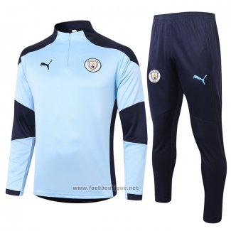 Ensemble Survetement Sweat Manchester City 2020-2021 Bleu