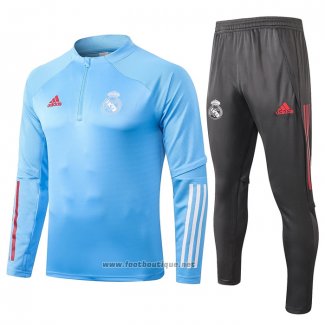 Ensemble Survetement Sweat Real Madrid 2020-2021 Bleu