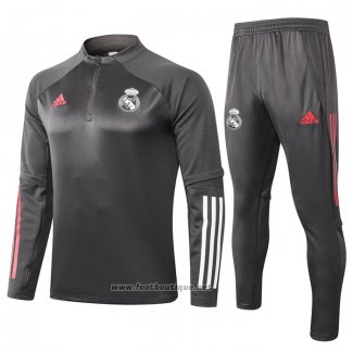 Ensemble Survetement Sweat Real Madrid Enfant 2020-2021 Gris