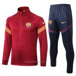 Ensemble Survetement Veste FC Barcelone 2020-2021 Rouge