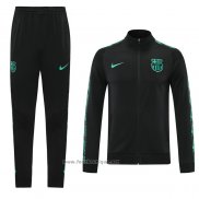 Ensemble Survetement Veste FC Barcelone Ucl 2020-2021 Noir