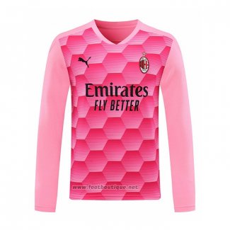 Maillot Milan AC Gardien Manches Longues 2020-2021 Rosa