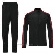 Ensemble Survetement Veste Manchester United 2020-2021 Noir