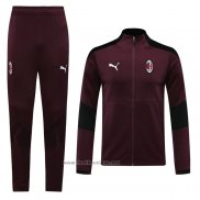 Ensemble Survetement Veste Milan AC 2020-2021 Rouge