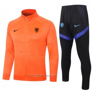 Ensemble Survetement Veste Pays-bas Enfant 2020 Orange