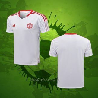 Maillot Entrainement Manchester United 2021-2022 Blanc