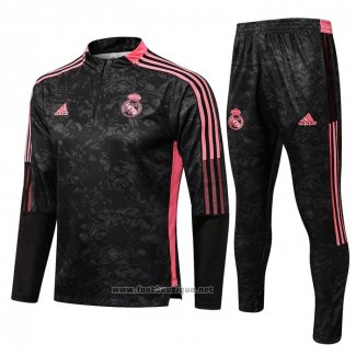 Ensemble Survetement Sweat Real Madrid Enfant 2021-2022 Noir