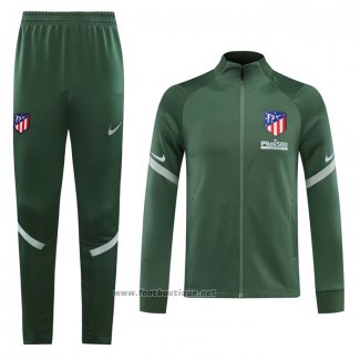 Ensemble Survetement Veste Atletico Madrid 2020-2021 Vert