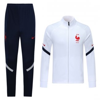 Ensemble Survetement Veste France Enfant 2020 Blanc