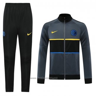 Ensemble Survetement Veste Inter Milan 2020-2021 Gris