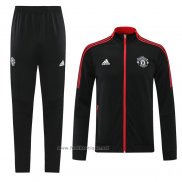 Ensemble Survetement Veste Manchester United 2021-2022 Noir