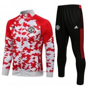 Ensemble Survetement Veste Manchester United 2021-2022 Rouge