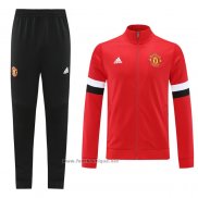 Ensemble Survetement Veste Manchester United 2021-2022 Rouge