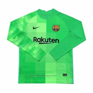 Maillot FC Barcelone Gardien Manches Longues 2021-2022 Vert