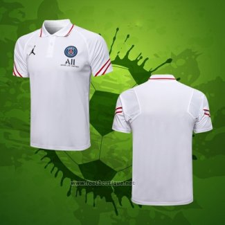 Maillot Polo Paris Saint-Germain Jordan 2021-2022 Blanc