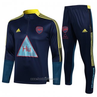 Ensemble Survetement Sweat Arsenal Enfant 2021-2022 Bleu