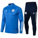 Ensemble Survetement Sweat Leicester City 2021-2022 Bleu