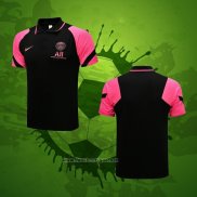 Maillot Polo Paris Saint-Germain 2021-2022 Noir Y Rosa