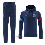 Ensemble Survetement Sweat FC Barcelone 2021-2022 Bleu Marino