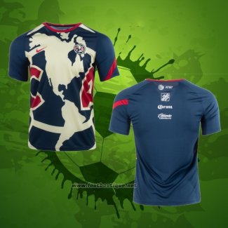 Maillot Avant Match America 2020-2021 Bleu