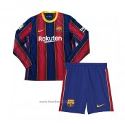 Maillot FC Barcelone Domicile Manches Longues Enfant 2020-2021