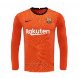 Maillot FC Barcelone Gardien Manches Longues 2020-2021 Orange