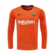 Maillot FC Barcelone Gardien Manches Longues 2020-2021 Orange