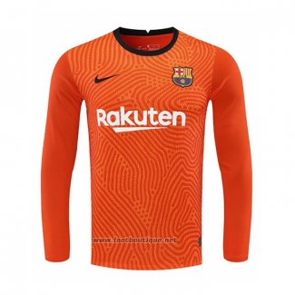 Maillot FC Barcelone Gardien Manches Longues 2020-2021 Orange