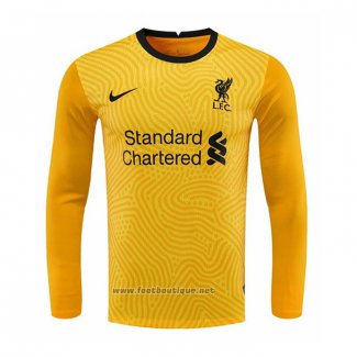 Maillot Liverpool Gardien Manches Longues 2020-2021 Jaune