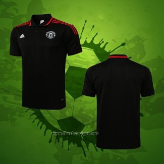 Maillot Polo Manchester United 2021-2022 Noir Y Rouge