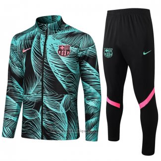 Ensemble Survetement Veste FC Barcelone 2021-2022 Vert