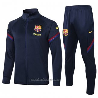 Ensemble Survetement Veste FC Barcelone Enfant 2020-2021 Bleu