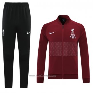 Ensemble Survetement Veste Liverpool 2021-2022 Rouge