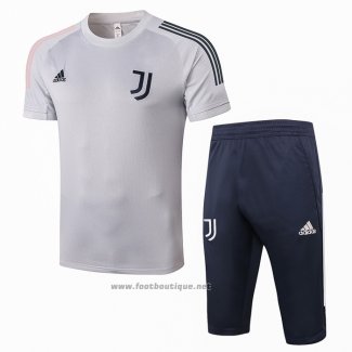 Ensemble Survetement Juventus Manche Courte 2020-2021 Gris