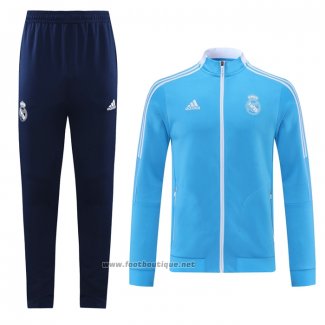 Ensemble Survetement Veste Real Madrid 2021-2022 Bleu