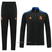 Ensemble Survetement Veste Real Madrid Enfant 2021-2022 Noir