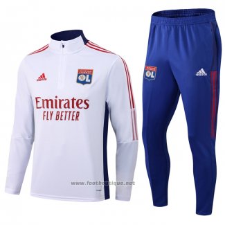 Ensemble Survetement Sweat Lyon 2021-2022 Blanc