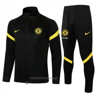 Ensemble Survetement Veste Chelsea 2021-2022 Noir