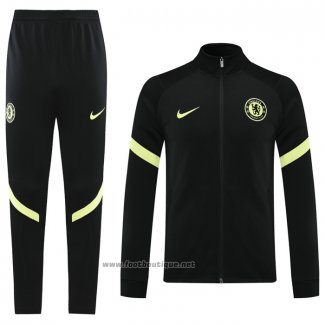 Ensemble Survetement Veste Chelsea 2021-2022 Noir