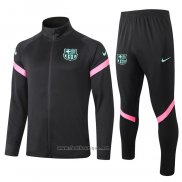 Ensemble Survetement Veste FC Barcelone 2020-2021 Noir