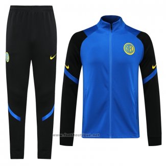 Ensemble Survetement Veste Inter Milan 2020-2021 Bleu et Noir