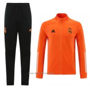 Ensemble Survetement Veste Real Madrid 2020-2021 Orange