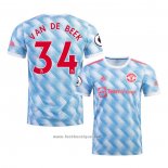 Maillot Manchester United Joueur Van de Beek Exterieur 2021-2022